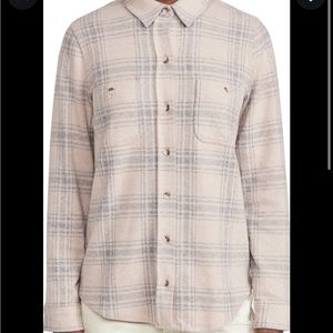Faherty Women's Legend Sweater Shirt (Rose Briarwood Plaid)